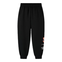 361°童装男童针织休闲长裤年中大童百搭拜年服 经典黑 160