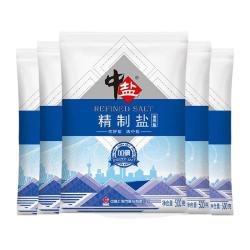 中盐 加碘精制盐细盐500g*5包颗粒细腻口感咸鲜健康美味食用盐调味