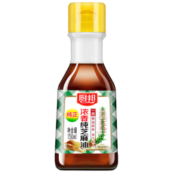 厨邦 食用油 浓香纯芝麻油 香油 物理压榨一级 凉拌火锅  150ml