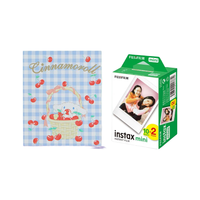 富士(FUJIFILM)instax迷你拍立得相机3寸拍立得相纸适用mini7+/7c/7s/11/40/90/99/evo/12/41/25/70等型号 20张白边相纸+mini相册4本 20张白边相纸+大耳狗盛满樱桃相册