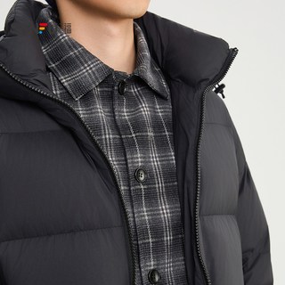 三福 2025冬季男士假两件连帽羽绒服