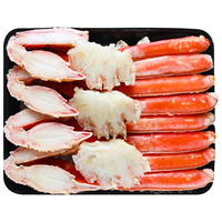 果勋俄罗斯熟冻雪蟹蟹腿拼盘 净重550g/盒鲜活熟冻雪蟹红雪蟹大螃蟹帝王蟹蟹类生鲜海鲜水产