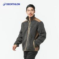 迪卡侬(DECATHLON)春秋外套男羊羔绒夹克男工装外套秋装 OVH FLEECE500 深绿色