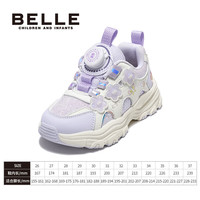 BeLLE/百丽 马年新年红鞋 儿童运动鞋 27 适合脚长约16.2-16.8cm 紫/米色