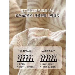 无印良品全棉磨毛四件套纯棉高端裸睡高级感双人家用床单被套三件套床笠款 原野-桔【100%全棉磨毛 亲肤裸睡】 1.8m 床单款 四件套-被套200*230cm