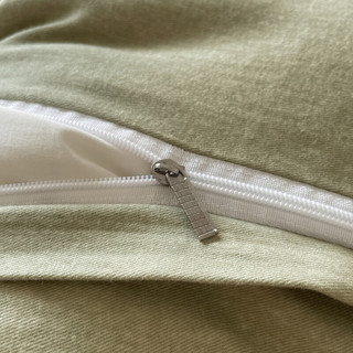 无印良品全棉磨毛四件套纯棉高端裸睡高级感双人家用床单被套三件套床笠款 叶语-绿【100%全棉磨毛 亲肤裸睡】 1.8m 床单款 四件套-被套200*230cm