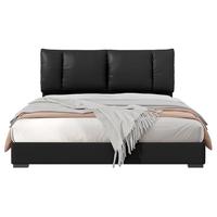 顾家家居 KUKA 意式轻奢头层牛皮卧室大黑牛气动储物带抽屉皮床双人床8189 黑色右抽屉气动储物款 1800*2000