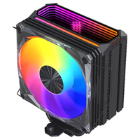 影驰星曜B6逆重力6热管CPU风冷散热器（单塔/全黑化/支持LGA1700/顶盖风扇ARGB灯效/PWM温控/附硅脂）