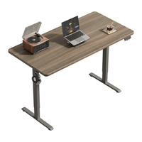 AGILESTIC电动升降桌电脑桌家用学习桌长方形卧室桌书桌仿实木站立办公桌O2 雾影胡桃【免费上门安装】 25mm加厚桌板-1.0x0.6米单电机热门款O2
