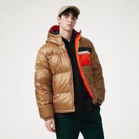 Lacoste 法国鳄鱼男装时尚拼接双面穿羽绒服外套百搭潮流舒适运动男式外套