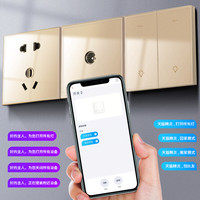 国际电工蓝牙版智能开关玻璃语音情景面板灯控app小度小爱同学 电话插座