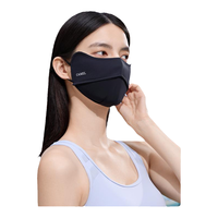 CAMEL骆驼3d立体防晒口罩女高颜值凉感冰丝防紫外线男黑色登山遮阳面罩