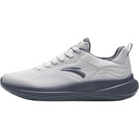 安踏（ANTA）运动鞋男锻炼缓震跑步跳绳训练羽毛球鞋 芯片灰/烟煤灰/动力橙-4 8.5(男42)