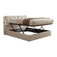 芝华仕(CHEERS)电动储物皮床现代简约主卧大床双人软包床芝华士月亮岛C632白1.8m 真皮-头层皮-摔纹-白-电动储物 1.8*2米