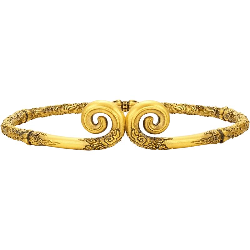 CHOW TAI FOOK 周大福传承系列F226536 中性莲轮足金戒指13号8.05g