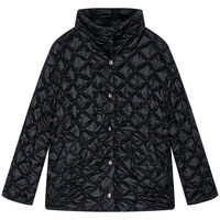 DKNY 廓形立领按扣式绗棉保暖女式外套2025秋冬棉服