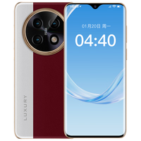 酷派 锋尚70pro超薄智能手机6.5英寸微曲面屏盖板大屏八核百元机价老人老年备用机 朱炎红128GB