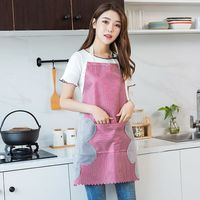 魅洁 家用时尚围裙厨房做饭防油污罩衣1件装