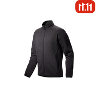 始祖鸟(ARC’TERYX)现货 Covert Cardigan灰色抓绒男女款夹克外套七夕情人节礼物 男款黑灰色/Black Heather