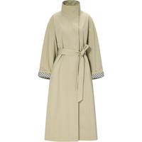 BCBGMAXAZRIA 【100%棉】气质百搭宽松立领系带中长款风衣外套25秋冬