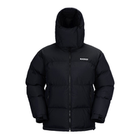 黑冰 厚款鹅绒羽绒服700蓬防风防水活帽拼色保暖男款羽绒服 FAF8536 男款-黑黑 2XL