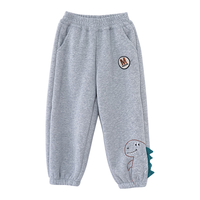 玛米玛卡(MOMOCO)运动裤男女童冬季加绒厚款儿童针织卫裤 花灰(男童) 90