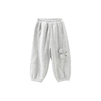 玛米玛卡(MOMOCO)运动裤男女童冬季加绒厚款儿童针织卫裤 21花灰(男童) 105