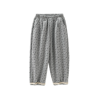 玛米玛卡(MOMOCO)运动裤男女童冬季加绒厚款儿童针织卫裤 23灰色(女童) 105