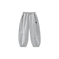 玛米玛卡（MOMOCO）运动裤男女童冬季加绒厚款儿童针织卫裤 22花灰（男童）   140   