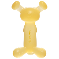 beedoll蓓兜牙胶婴儿磨牙棒小兔安抚牙胶口欲期咬胶4月+玩具硅胶 青柠黄