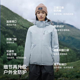 伯希和（Pelliot）【山野经典2.0】冲锋衣三合一男女秋冬羽绒保暖外套114401041蓝M