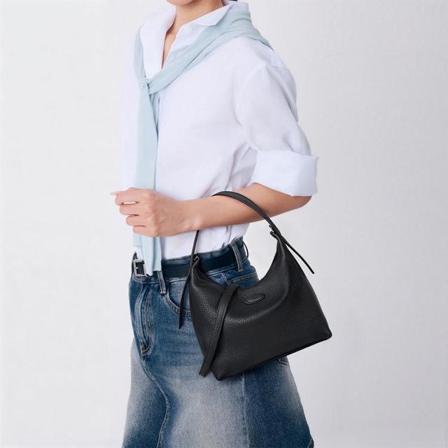 迪桑娜 无忧系列 时尚休闲腋下包 头层牛皮单肩斜挎包