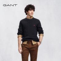 GANT 【绞绞者】甘特秋冬男士纯棉绞花针织衫复古学院休闲长袖针织