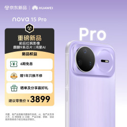 华为 nova 15 Pro 昆仑玻璃版 手机 12GB+512GB 好搭紫