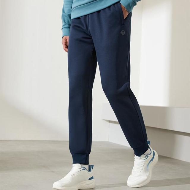 361° 冬季休闲保暖加绒男式运动针织长裤男卫裤