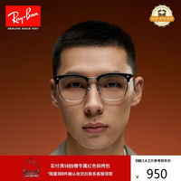 Ray-Ban RayBan）光学镜架方形黑框半框近视眼镜框0RX7318D 2000 2000黑色配银色镜框