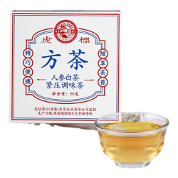 虎标茶 人参白茶方片茶 50g 盒装