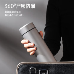 cille 希乐 内外纯钛保温杯 高档男士商务钛杯
