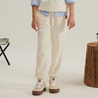 【大童】儿童裤子2024春款男女童宽松运动休闲刺绣卫裤