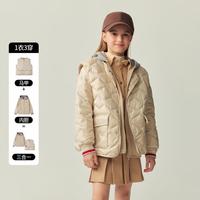 E-LAND KIDS 衣恋童装男女童羽绒马甲25年冬新摇粒绒外套