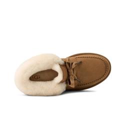 UGG 秋冬新款蝴蝶结厚底可翻折鞋领休闲鞋短靴1174570栗色