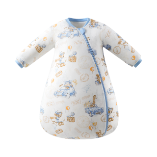 贝肽斯 婴儿恒温睡袋 猫肚棉x保暖熊游奇境