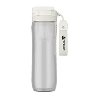 特美刻（TOMIC）磁弹泡茶杯男士水杯大容量运动水壶Tritan耐高温塑料杯子 白色 700ml