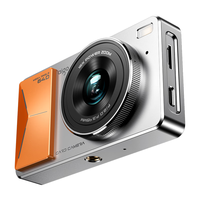 爱国者 D6美拍版 数码照相机圣诞元旦送女生入门校园卡片机复古平替CCD 双摄银配橙32G