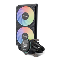 瓦尔基里（VALKYRIE）GLA240 BLACK VK 一体式CPU水冷散热器 智能数显冷头 多平台扣具 支持AM5 LGA1700 ARGB光效 