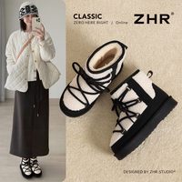【雪地靴合集59元起】ZHR雪地靴加绒保暖毛毛靴短靴 37