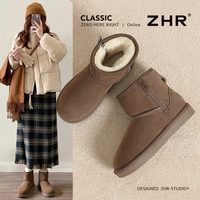 【雪地靴合集59元起】ZHR雪地靴加绒保暖毛毛靴短靴 36