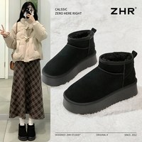 【雪地靴合集59元起】ZHR雪地靴加绒保暖毛毛靴短靴 39