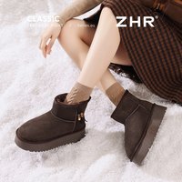【雪地靴合集59元起】ZHR雪地靴加绒保暖毛毛靴短靴 40
