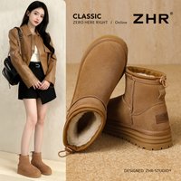 【雪地靴合集59元起】ZHR雪地靴加绒保暖毛毛靴短靴 40